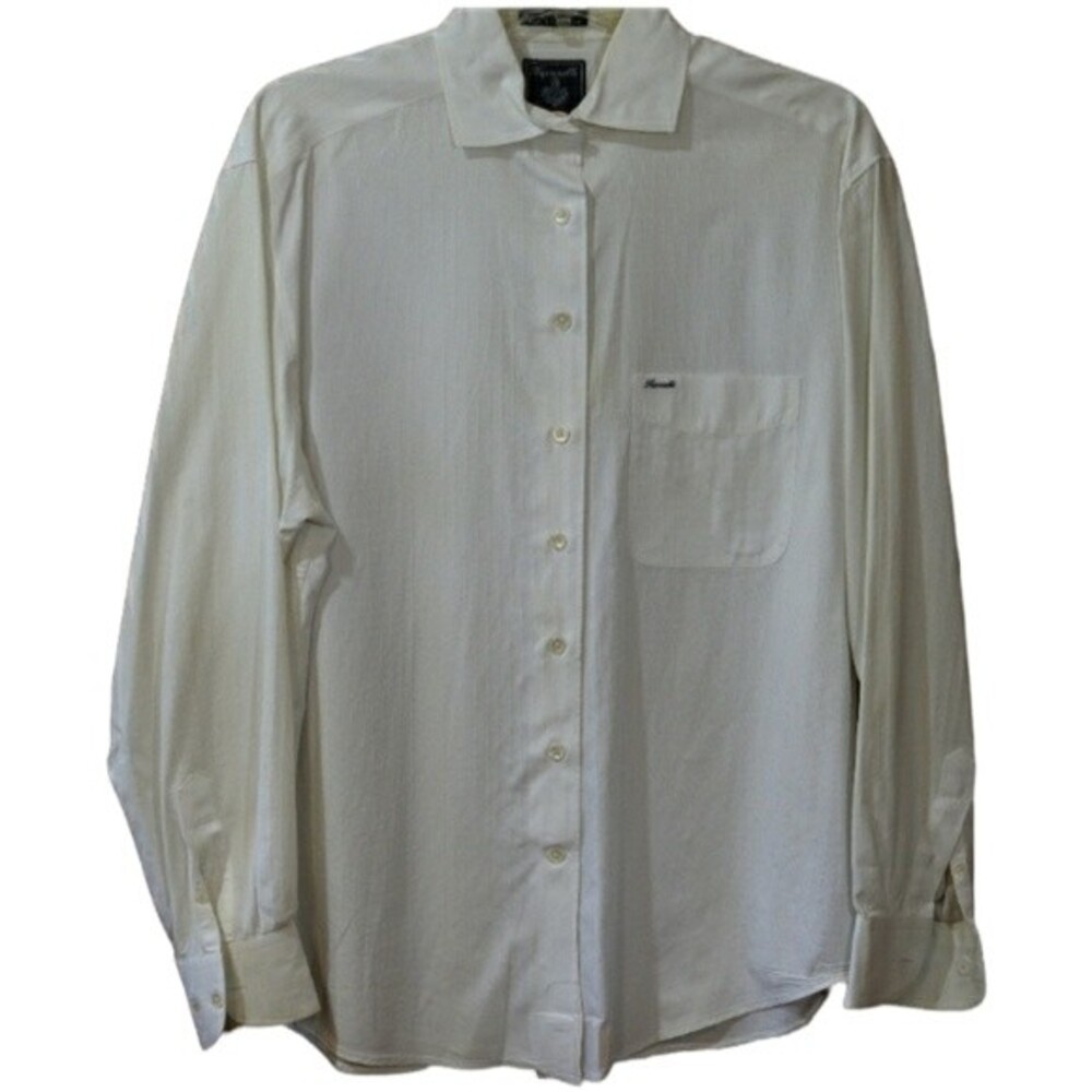 Falconable White Button Down Shirt Medium